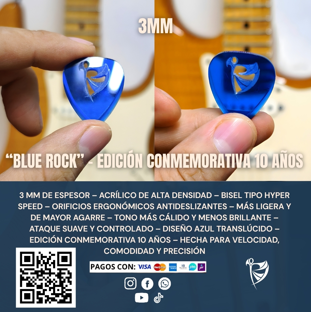 Púa Blue Rock Kike Yompian de 3 milímetros
